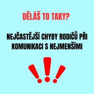 ✨ NEJČASTĚJŠÍ CHYBY RODIČŮ PŘI KOMUNIKACI S NEJMENŠÍMI ✨ Dnes se podíváme na nejčastější chyby, které rodiče dělají při...